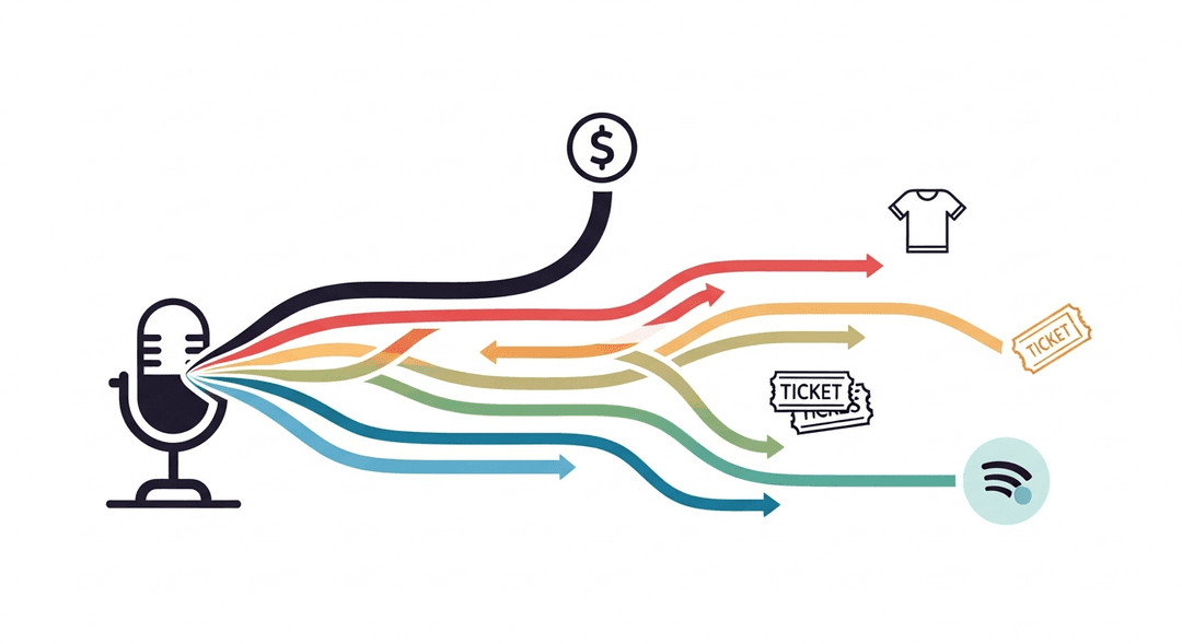 Diversifying independent artist income streams through music merchandise, streaming, and other revenue sources.