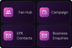 Fan Hub, Campaign, EPK Contacts, and Business Enquiries
